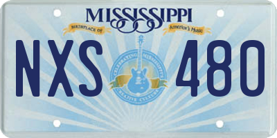 MS license plate NXS480