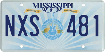 MS license plate NXS481