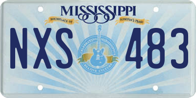MS license plate NXS483