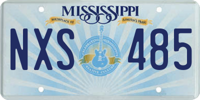 MS license plate NXS485