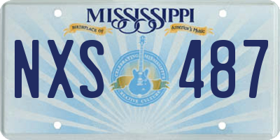 MS license plate NXS487