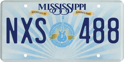 MS license plate NXS488