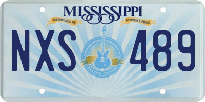 MS license plate NXS489
