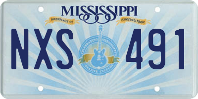 MS license plate NXS491