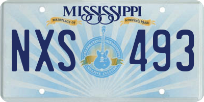 MS license plate NXS493