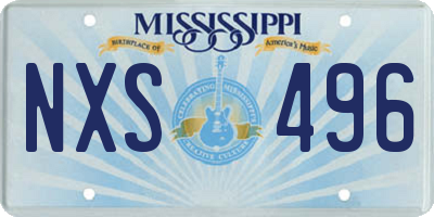 MS license plate NXS496
