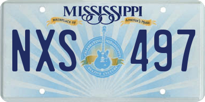 MS license plate NXS497