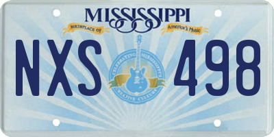 MS license plate NXS498