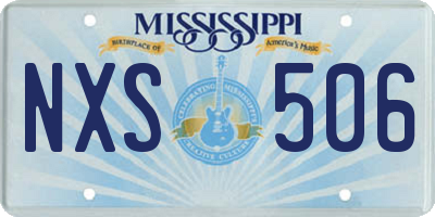 MS license plate NXS506