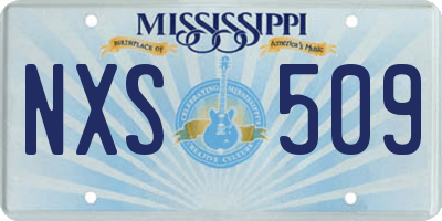 MS license plate NXS509