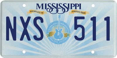 MS license plate NXS511