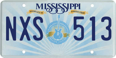MS license plate NXS513