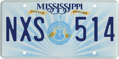 MS license plate NXS514