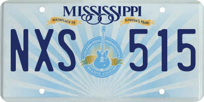 MS license plate NXS515
