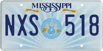 MS license plate NXS518