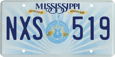 MS license plate NXS519