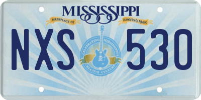 MS license plate NXS530