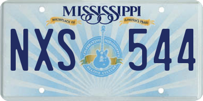 MS license plate NXS544