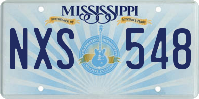 MS license plate NXS548