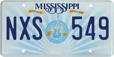 MS license plate NXS549