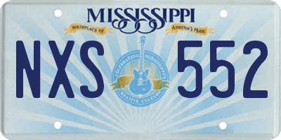 MS license plate NXS552