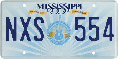 MS license plate NXS554