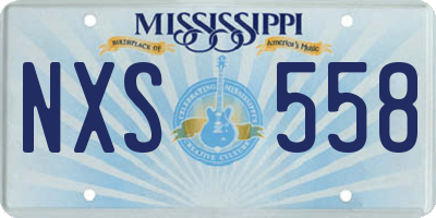 MS license plate NXS558