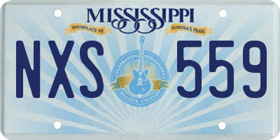 MS license plate NXS559