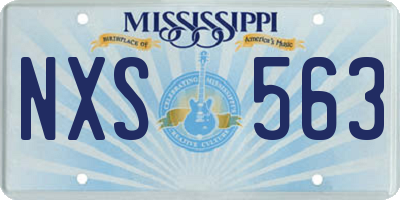 MS license plate NXS563