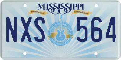 MS license plate NXS564