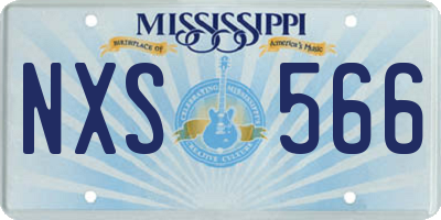 MS license plate NXS566