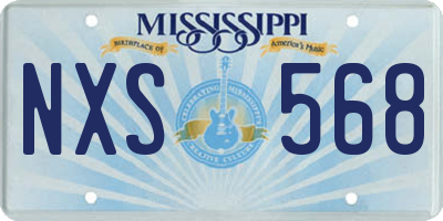 MS license plate NXS568