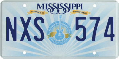 MS license plate NXS574