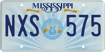 MS license plate NXS575