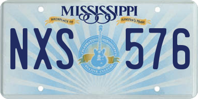 MS license plate NXS576