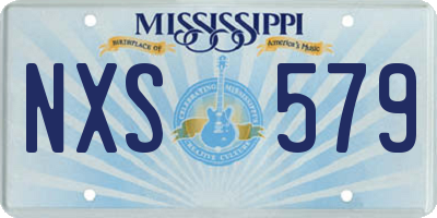 MS license plate NXS579