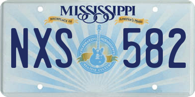MS license plate NXS582