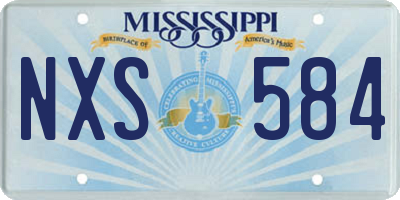 MS license plate NXS584
