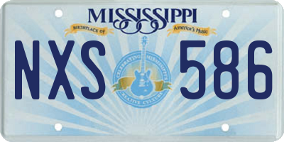 MS license plate NXS586