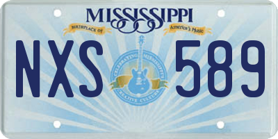 MS license plate NXS589