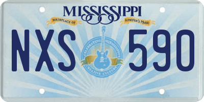 MS license plate NXS590