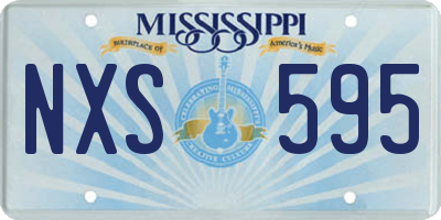 MS license plate NXS595