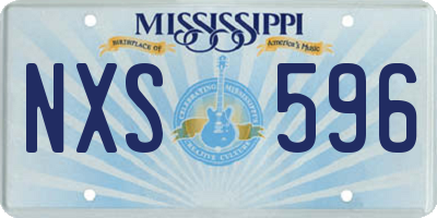 MS license plate NXS596