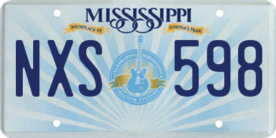MS license plate NXS598