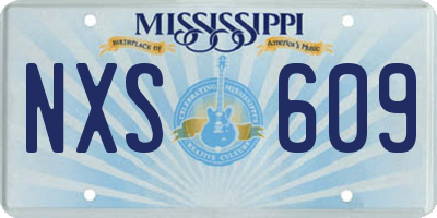 MS license plate NXS609
