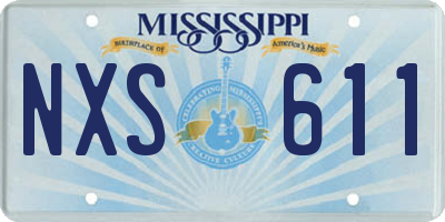 MS license plate NXS611