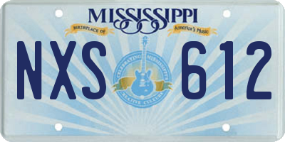 MS license plate NXS612