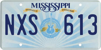 MS license plate NXS613