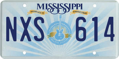 MS license plate NXS614
