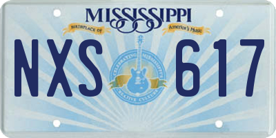 MS license plate NXS617